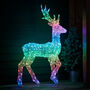 Twinkly Smart LED Outdoor Acrylic Christmas Stag Figure, thumbnail 1 of 12