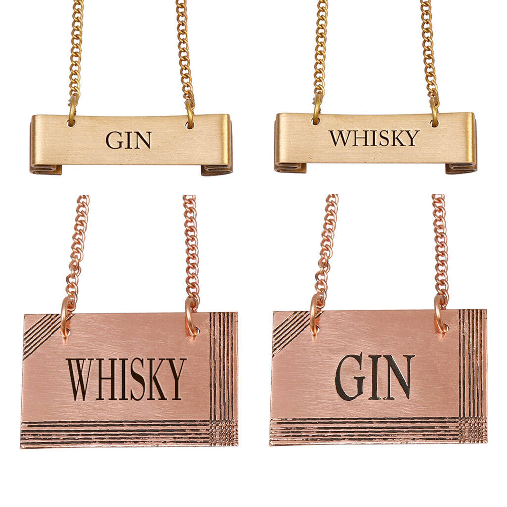 Luxury Engraved Decanter Tag Collection By Dibor