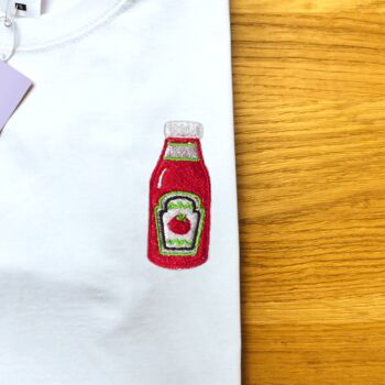 Tomato Ketchup Embroidered T Shirt, 2 of 5