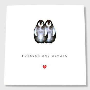 Valentines Day Card Penguins Anniversary, 3 of 4