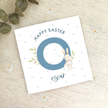 Personalised Pink Easter Bunny Card, 2 of 4