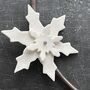 Copper Wreath With White Porcelain Snowflakes, thumbnail 2 of 2