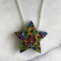 Colour Pop Confetti Star Necklace, thumbnail 3 of 6