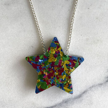 Colour Pop Confetti Star Necklace, 3 of 6