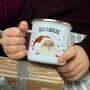 Christmas Enamel Mug With Father Christmas, thumbnail 2 of 6