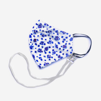 Hand Painted Dots Silk Face Mask With Lanyard, 4 of 6