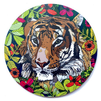 Tiger Coasters Box Set Of Four Round Heat Resistant, 2 of 5