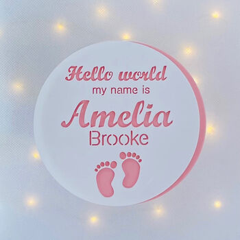 New Baby Arrival Announcement Plaque, Photo Prop, 3 of 12