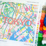 Tokyo Blossom City Map Needlepoint Kit, thumbnail 5 of 6