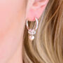 Sterling Silver Sweetie Heart Hoop Earrings, thumbnail 1 of 7