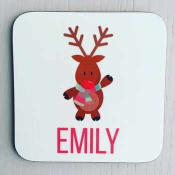 Personalised Children's Christmas Coasters, 3 of 5