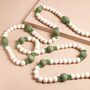 Neutral And Green Wooden Beaded Garland, thumbnail 2 of 2