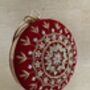 Red Handcrafted Velvet Bangle Clutch Bag, thumbnail 1 of 8