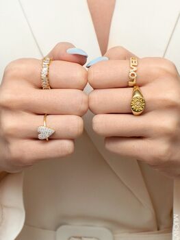 Art Deco Chandelier Ring With Baguette Stones, 4 of 5
