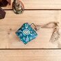 Blue Swirl Traditional Indian Hanging Cow Bell Chime, thumbnail 9 of 9