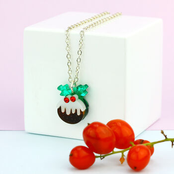 Christmas Pudding Charm Necklace, 2 of 5