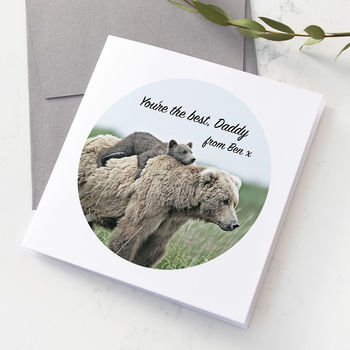 Personalised Bear And Bear Cub Card, 3 of 3