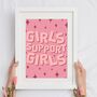 Girls Support Girls Feminist Print, thumbnail 2 of 5