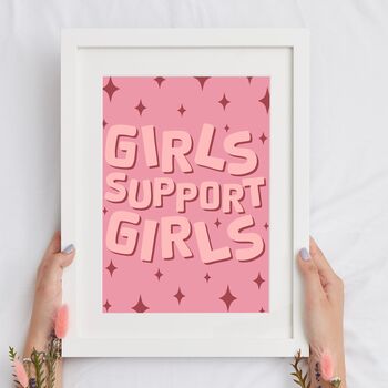 Girls Support Girls Feminist Print, 2 of 5
