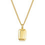 Ingot Tag Men's Necklace 18 K Gold Plated Solid Silver, thumbnail 1 of 5