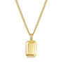 Ingot Tag Men's Necklace 18 K Gold Plated Solid Silver, thumbnail 1 of 7