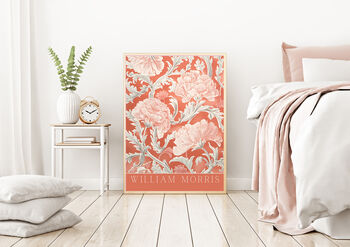 William Morris Peach Floral Art Print, 3 of 3