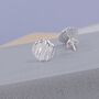 Sterling Silver Ripple Studs, thumbnail 2 of 3