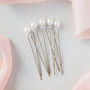 Set Of Five Pearl Wedding Hairpins, thumbnail 1 of 7