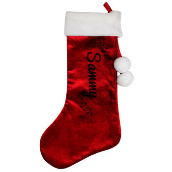 Personalised Luxury Red Stocking, 4 of 5