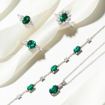Emerald Bracelet In Sterling Silver And Gold, 7 of 12