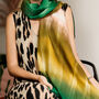 Green Ombré Printed Scarf — Personalised Gift Card And Gift Box Option, thumbnail 8 of 10