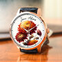 Personalised Wrist Watch With Floral Chrysanthemum, thumbnail 1 of 3