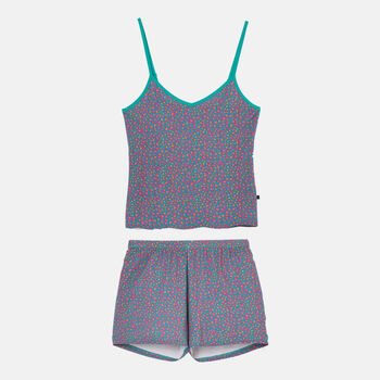 Women's 'Spectra Leopard' Bamboo Camisole Short Pyjama Set, 4 of 6