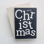 Merry Christmas Monochrome Card, thumbnail 1 of 5