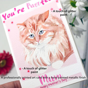 ‘You're Purrfect' Cat Mother's Day Card, 2 of 4