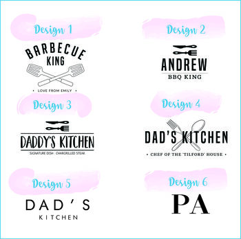 Personalised BBQ Apron For Dad Or Grandad, 8 of 8