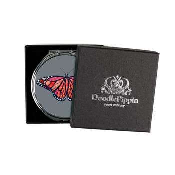 Butterfly Compact Mirror And Lens Cloth Set, 2 of 11