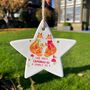 Christmas Ceramic Hanging Star For New Family, thumbnail 1 of 4