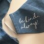 'Be Kind' Hand Printed Silk Lined Linen Face Mask, thumbnail 8 of 12