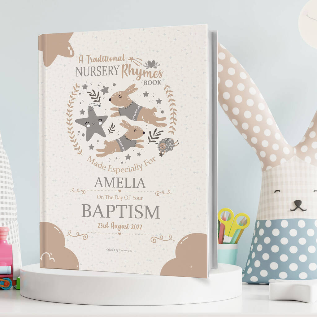 Baptism Keepsake Gift Book Personalised For Baby, 1 of 10