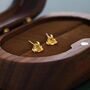 Sterling Silver Genuine Yellow Citrine Crystal Stud Earrings, thumbnail 7 of 12