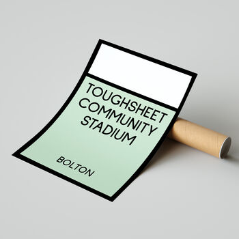 Toughsheet Community Stadium Monopoly Bolton Football Print, 2 of 2