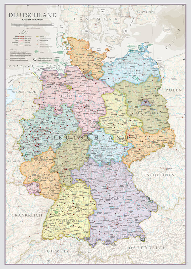 Map Of Germany Classic Edition By Maps International