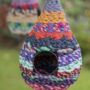Handmade Bird Box Made From Recycled Sari Fabric, thumbnail 3 of 4