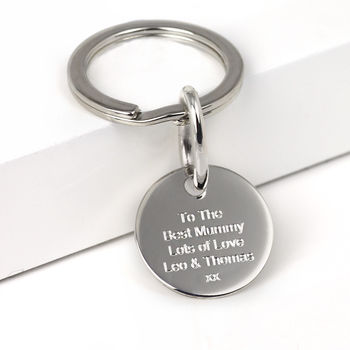 Personalised Sterling Silver Key Fob, 4 of 6