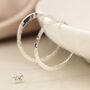 Large Sterling Silver Hammered Hoop Earrings, thumbnail 1 of 7