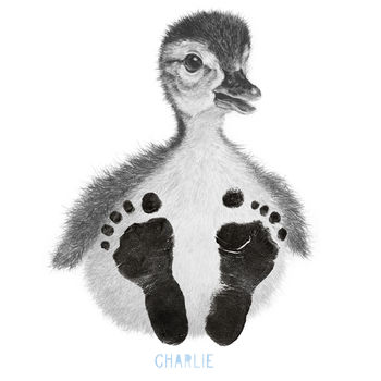 Personalised Baby Duck Footprint Kit, 5 of 5