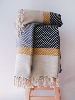 Handwoven Cotton Soft Throw, 6 of 12