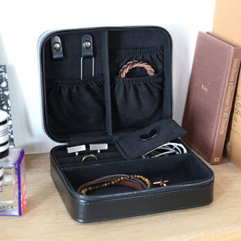 Men's Personalised Photo Black Accessories Travel Box, 2 of 2