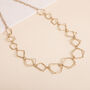 Antique Finish Layered Interlinked Geometric Opera Necklace, thumbnail 1 of 3